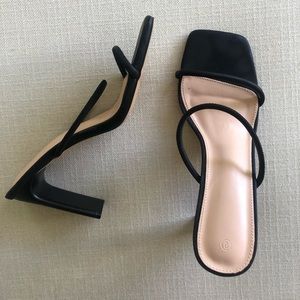 Black Strappy Heels